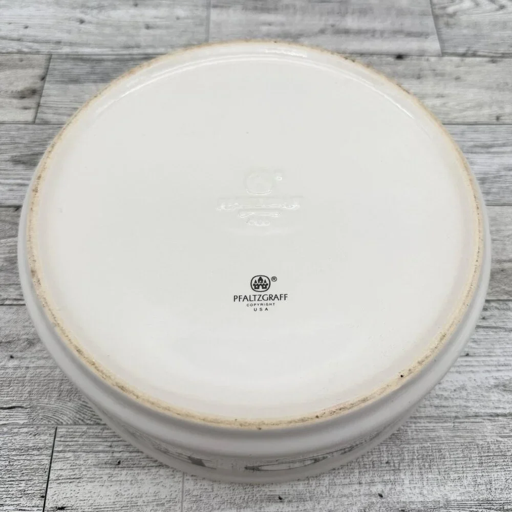 Pfaltzgraff Pro Plan Gold Trimmed Pet Dog Food Bowl